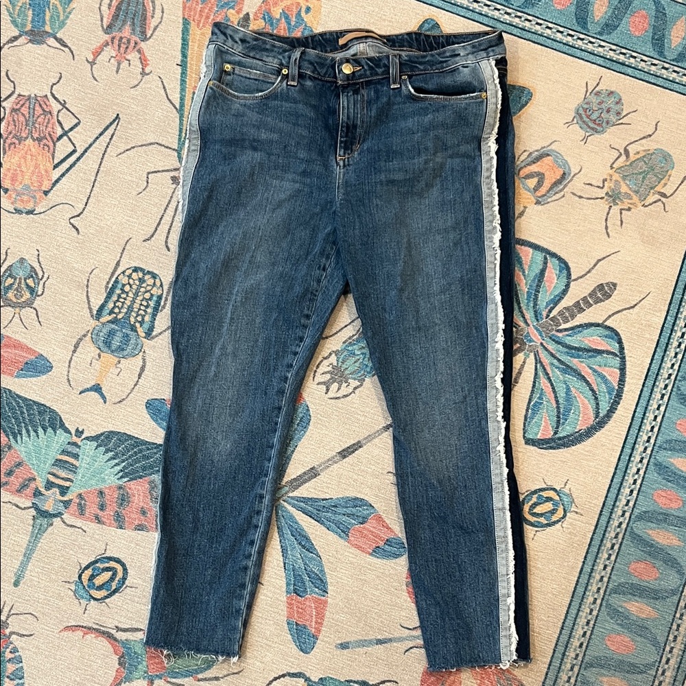 Joe's Jeans Dark Blue Skinny with White Stripe